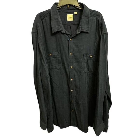 Rowm Other - Rowm 4XT Shirt Handsome Navy Blue Durable Woven Modern Button Pocket Long Sleeve